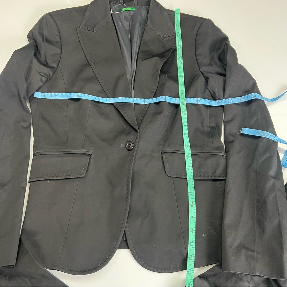United Colors of Benetton women’s black blazer trouser set 44 L8-36 - Picture 9 of 9